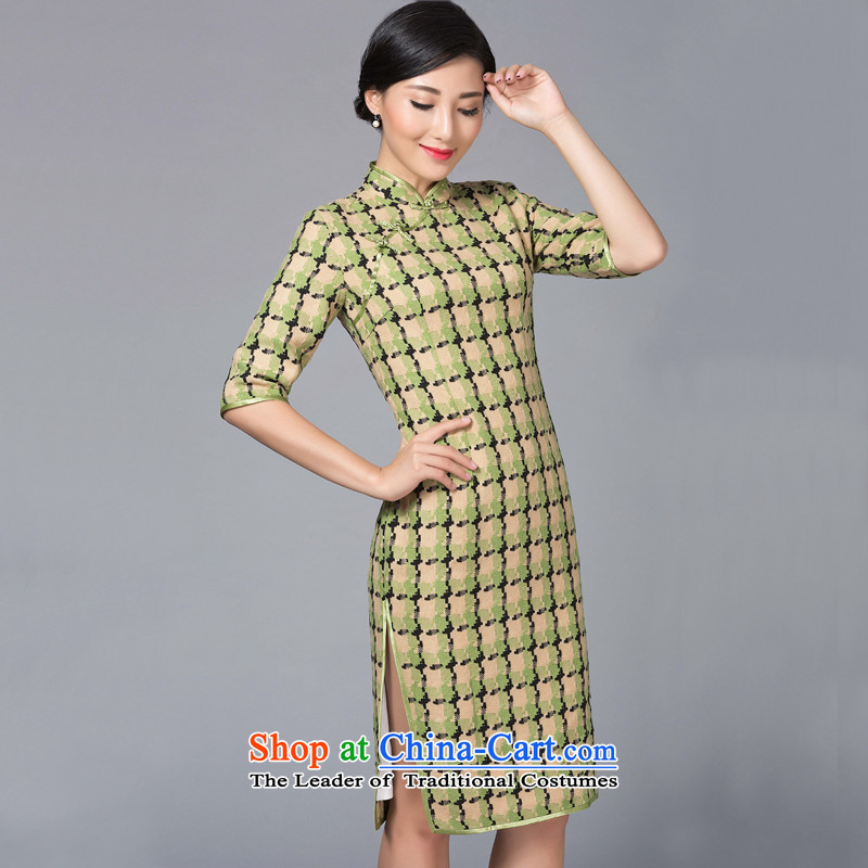 Joe was aristocratic wool of autumn and winter day-to-day qipao? in the stylish YMQP001 cuff improved green XXL,CHOSHAN LADIES,,, shopping on the Internet