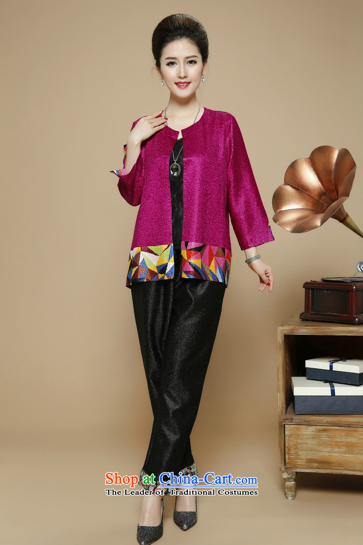 2015 Autumn and winter middle-aged ladies silk linen short jacket, the elderly in the stylish round-neck collar mother Tang dynasty replacing ãþòâ autumn and winter Sleek and versatile minimalist cardigan female black XXL picture, prices, brand platters! The elections are supplied in the national character of distribution, so action, buy now enjoy more preferential! As soon as possible.