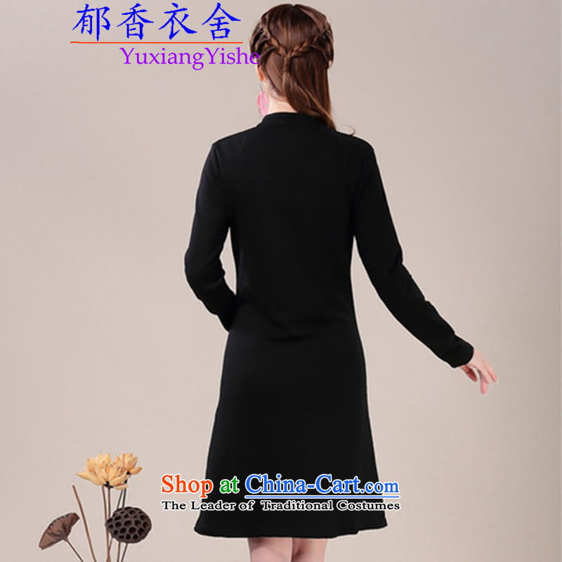 Yu Xiang Yi homes by 2015 skirt improved autumn and winter qipao replacing forming the skirt video thin Ms. Sau San long-sleeved dresses qipao Black XL, Yu Xiang Yi (YUXIANGYISHE) , , , shopping on the Internet