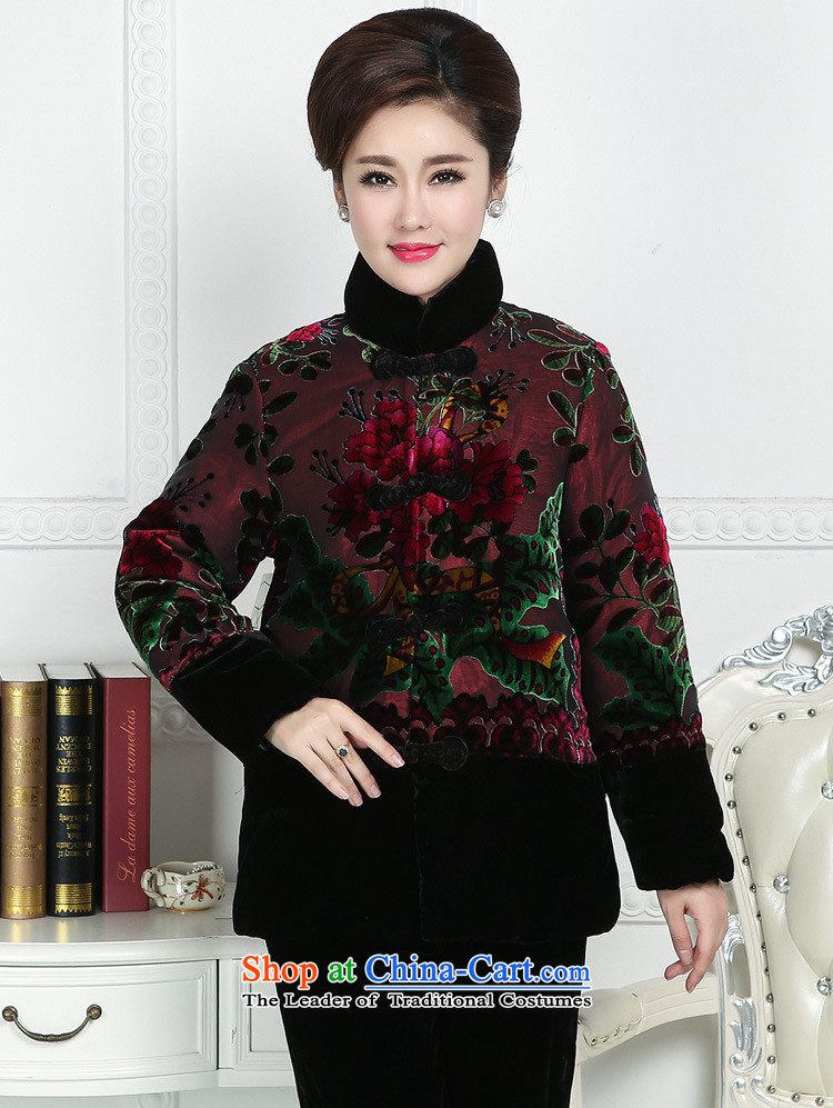 Ya-ting shop 2015 Ms. winter coat jacket is really scouring pads in the elegant detained women older larger mother replacing cotton coat red XL Photo, prices, brand platters! The elections are supplied in the national character of distribution, so action, buy now enjoy more preferential! As soon as possible.