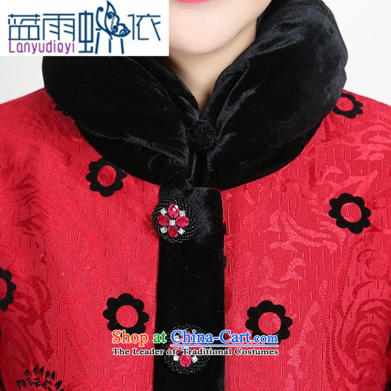 Ya-ting shop in Tang Dynasty older female ãþòâ winter clothing China wind load mother Chinese Winter robe, improvement of Tang Dynasty ÃÞÒÂ XXXL, red blue rain butterfly according to , , , shopping on the Internet
