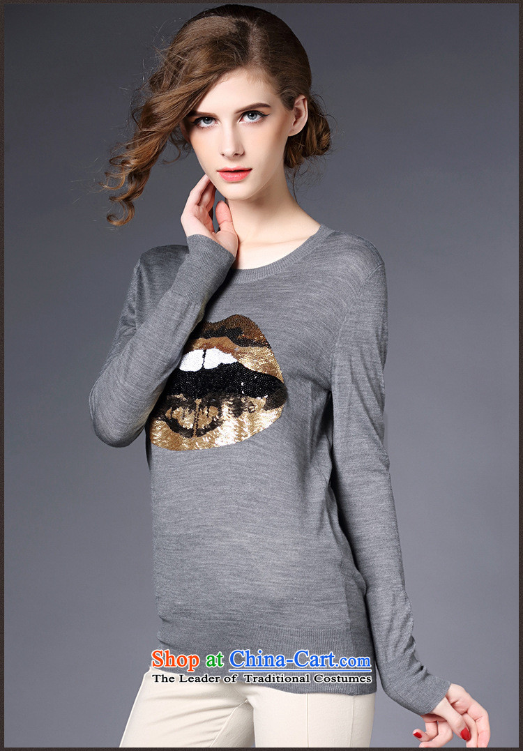 The European station 2015 Autumn Hami new long-sleeved light decorated with lips Sau San knitted T-shirts black girl S picture, prices, brand platters! The elections are supplied in the national character of distribution, so action, buy now enjoy more preferential! As soon as possible.