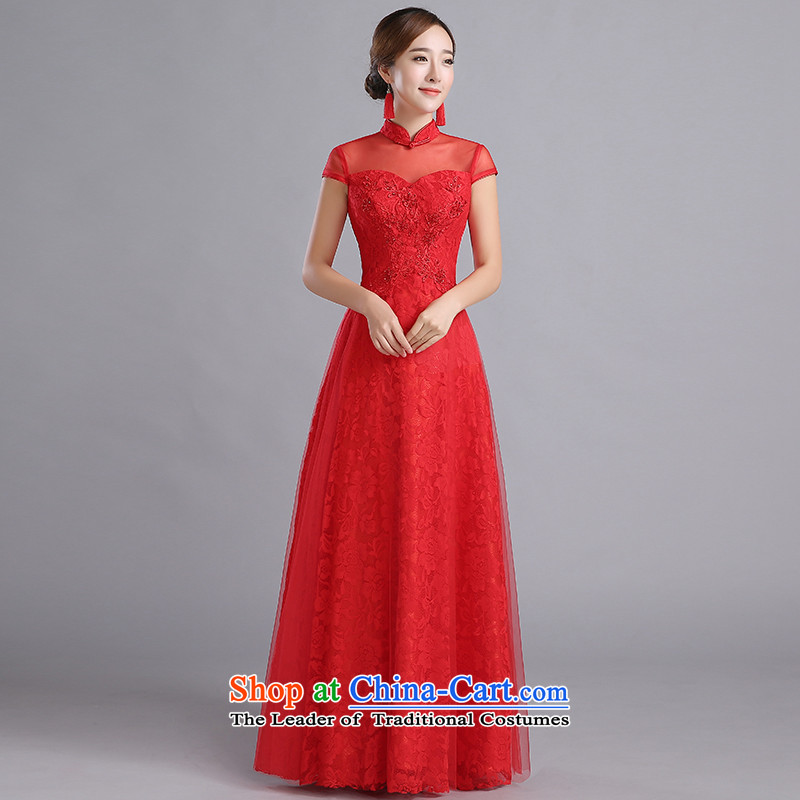 The bride bows service wedding dress qipao 2015 autumn and winter new stylish red lace the lift mast qipao girls     can be made a red plus $30 does not return, Yi Sang Love , , , shopping on the Internet
