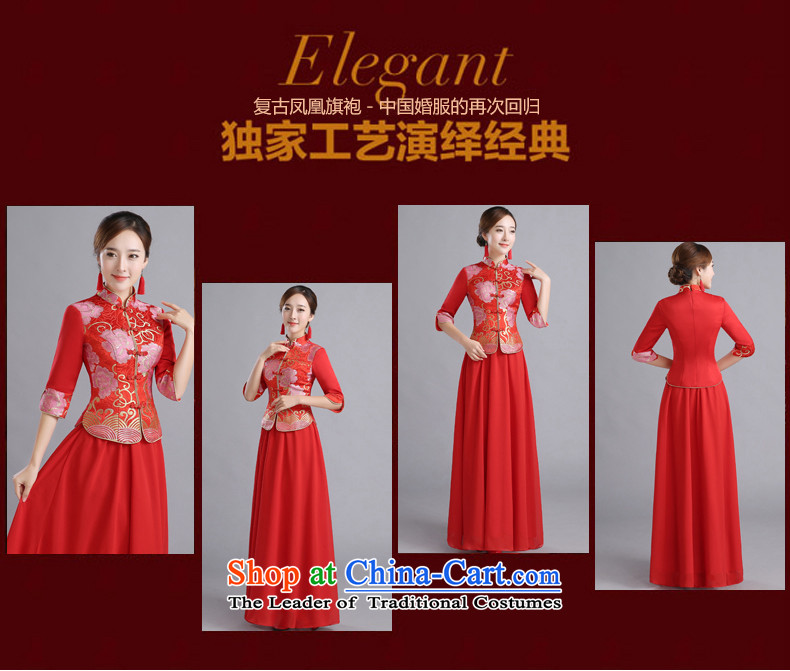 2015 new wedding dresses marriages CHINESE CHEONGSAM red long-serving drink wo service of autumn and winter female red XXL picture, prices, brand platters! The elections are supplied in the national character of distribution, so action, buy now enjoy more preferential! As soon as possible.