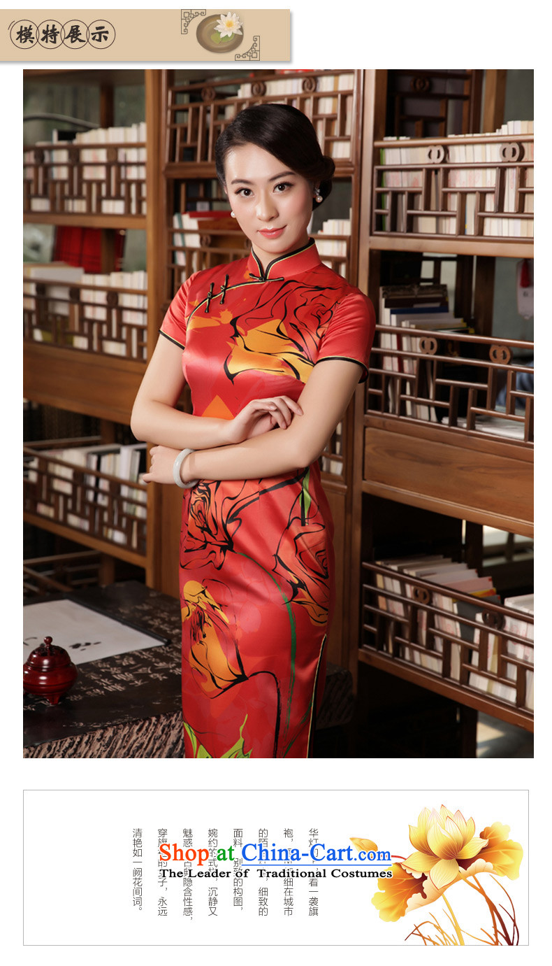The Wu Female Red Silk Cheongsam 2015 Fall/Winter Collections of daily in the new long in Sau San cheongsam dress cuff dresses red L picture, prices, brand platters! The elections are supplied in the national character of distribution, so action, buy now enjoy more preferential! As soon as possible.