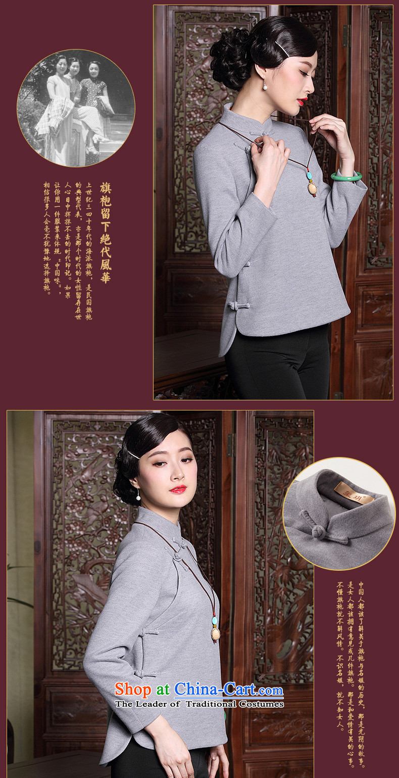 The seal of the winter new original art nouveau style qipao and T-shirt? Tang Dynasty Ms. Gross deduction Han-rom Female Light Gray XL Photo, prices, brand platters! The elections are supplied in the national character of distribution, so action, buy now enjoy more preferential! As soon as possible.