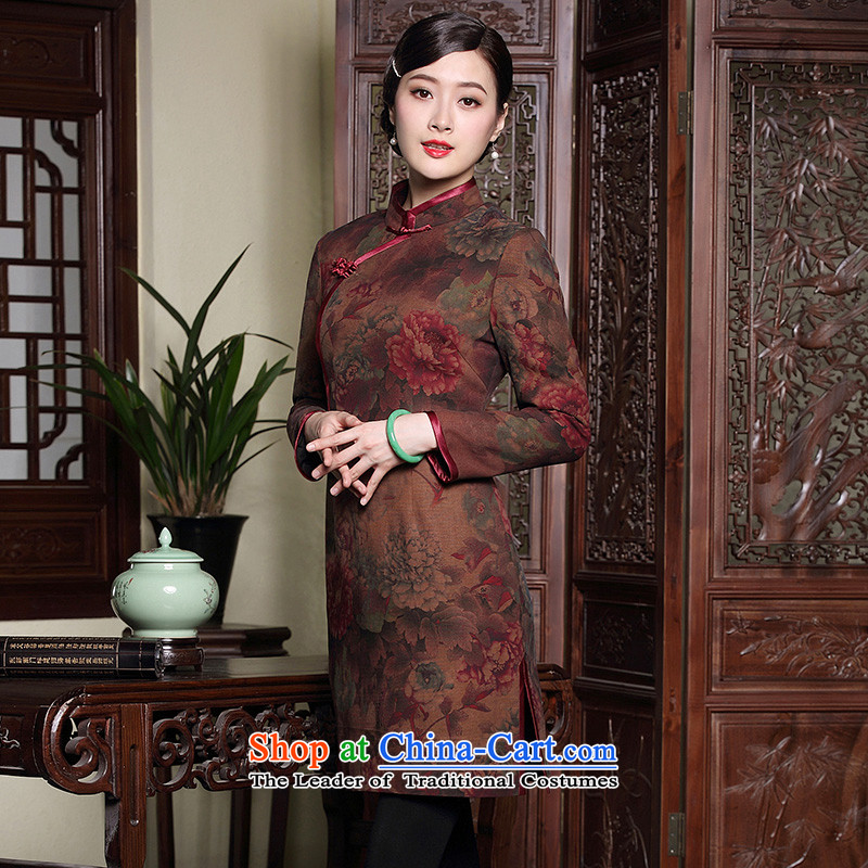 The Seal of autumn and winter new silk and cotton yarn folder cloud of incense qipao shirt retro elegant Tang dynasty ãþòâ full color pictures of the forklift truck side seal decreased by , , , M shopping on the Internet