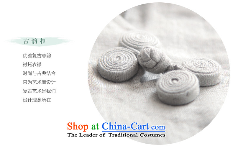 Install the latest Autumn 2015 ink Products Linen Dress Casual long-sleeved Lotus Tang dynasty literary Han-Tea Service Blueish gray L picture, prices, brand platters! The elections are supplied in the national character of distribution, so action, buy now enjoy more preferential! As soon as possible.