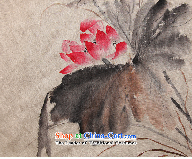 Install the latest Autumn 2015 ink supplies ink intuition of the lotus pond shirt Chinese cotton linen Han-Tang dynasty literary leisure, apricot XL Photo, prices, brand platters! The elections are supplied in the national character of distribution, so action, buy now enjoy more preferential! As soon as possible.