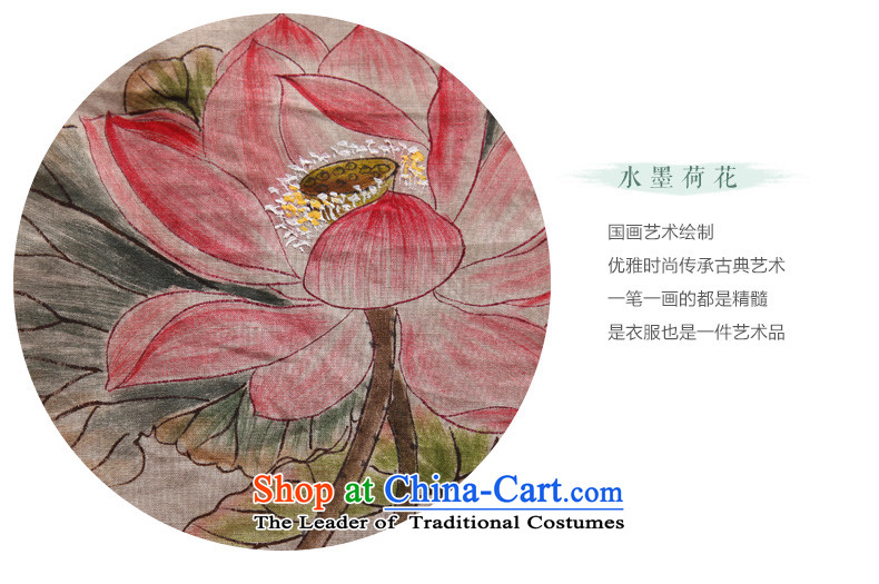 Ink water fall 2015 ink intuition of the lotus pond new linen improved Tang blouses retro Han-National wind, orange M picture, prices, brand platters! The elections are supplied in the national character of distribution, so action, buy now enjoy more preferential! As soon as possible.