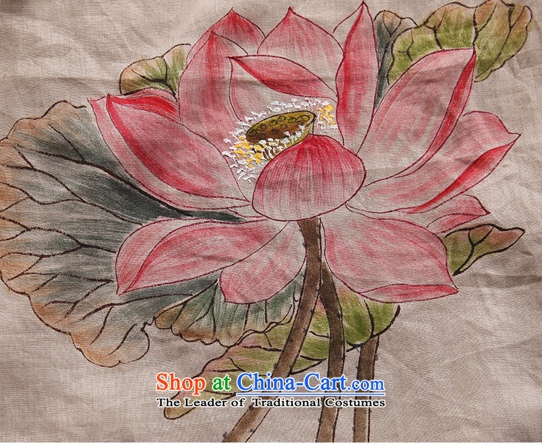 Ink water fall 2015 ink intuition of the lotus pond new linen improved Tang blouses retro Han-National wind, orange M picture, prices, brand platters! The elections are supplied in the national character of distribution, so action, buy now enjoy more preferential! As soon as possible.