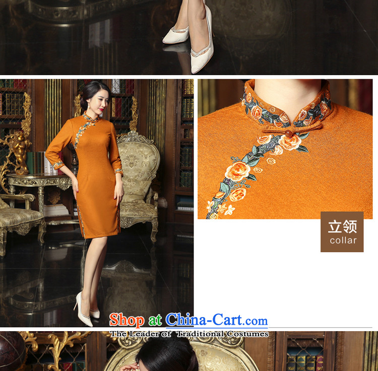 2015 new cheongsam dress Fall/Winter Collections daily wool? 