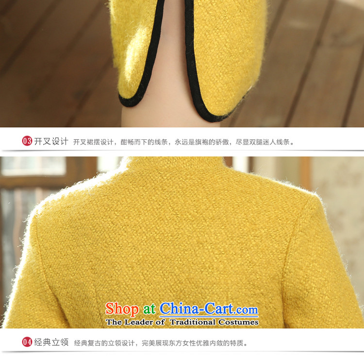 The cheongsam dress autumn and winter 2015 New Stylish retro-to-day wool gross? long-sleeved Ms. Sau San dresses Large Yellow 2XL Photo, prices, brand platters! The elections are supplied in the national character of distribution, so action, buy now enjoy more preferential! As soon as possible.