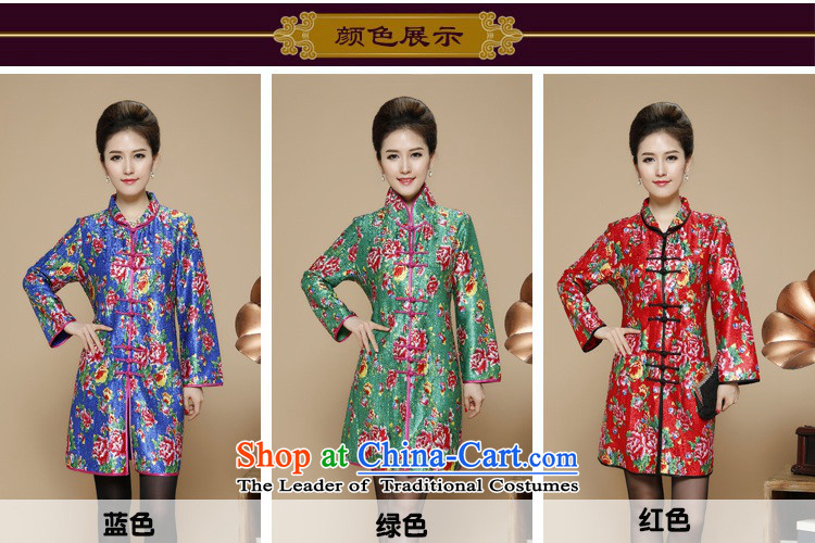 The elderly in the autumn and winter 2015 Ms. stylish cardigan silk linen in long jacket, reverse collar middle-aged ladies Tang dynasty MOM pack simple wild long-sleeved jacket in green XL Photo, prices, brand platters! The elections are supplied in the national character of distribution, so action, buy now enjoy more preferential! As soon as possible.