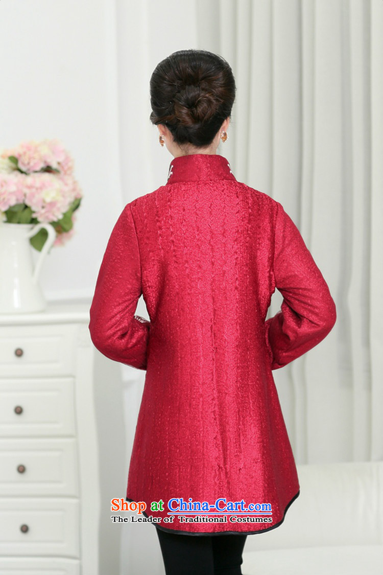 2015 Autumn and winter middle-aged ladies MOM pack for winter coat silk creases stylish collar in long cotton coat in Tang Dynasty warm jacket older Embroidery Stamp and sub-Black XL Photo, prices, brand platters! The elections are supplied in the national character of distribution, so action, buy now enjoy more preferential! As soon as possible.