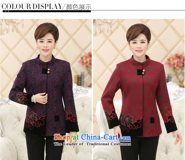 To the elderly in the Gigi Lai Women Fall/Winter Collections Tang jackets middle-aged moms with long-sleeved wool? a light jacket of older persons of ethnic costumes and red velvet XXL picture, prices, brand platters! The elections are supplied in the national character of distribution, so action, buy now enjoy more preferential! As soon as possible.