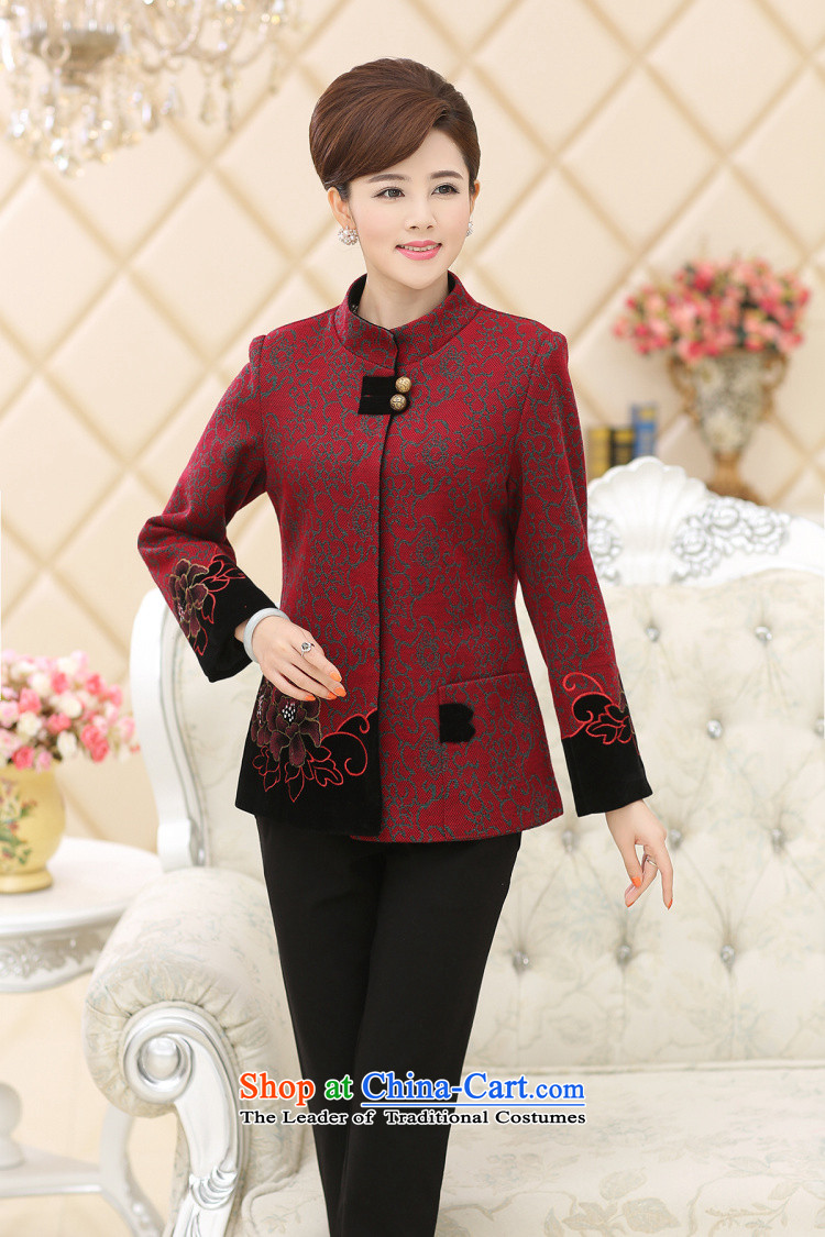To the elderly in the Gigi Lai Women Fall/Winter Collections Tang jackets middle-aged moms with long-sleeved wool? a light jacket of older persons of ethnic costumes and red velvet XXL picture, prices, brand platters! The elections are supplied in the national character of distribution, so action, buy now enjoy more preferential! As soon as possible.