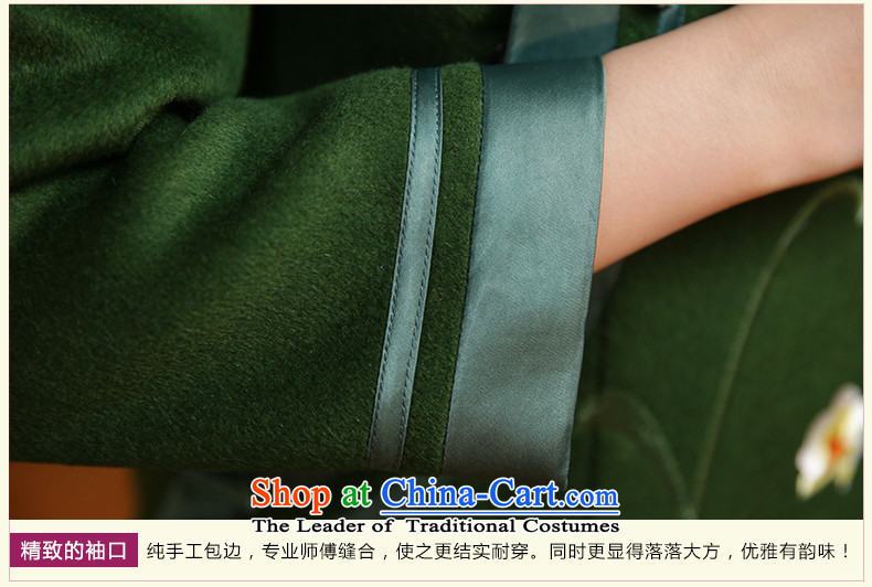 Chinese Classic double-side-long cheongsam dress 2015 new daily autumn and winter long-sleeved Sau San improved stylish and elegant Army Green - 15 days pre-sale S pictures, prices, brand platters! The elections are supplied in the national character of distribution, so action, buy now enjoy more preferential! As soon as possible.