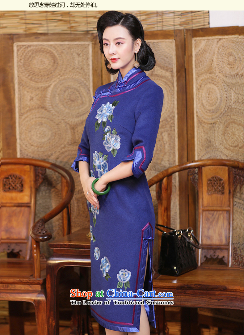 China-classic and elegant manners so gross Sau San embroidery cheongsam dress in winter long gown of Chinese New Year 2015 light blue - 15 days pre-sale prices, pictures, L brand platters! The elections are supplied in the national character of distribution, so action, buy now enjoy more preferential! As soon as possible.