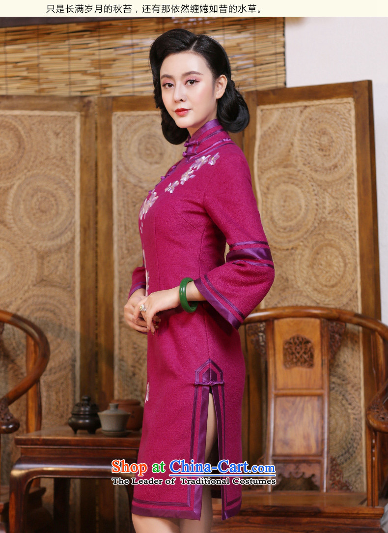Chinese New Year 2015 classic ethnic improved daily embroidery gross is stylish qipao autumn and winter Ms. long-sleeved gown peach - the pre-Chinese 15 days of Placing Price, pictures, L brand platters! The elections are supplied in the national character of distribution, so action, buy now enjoy more preferential! As soon as possible.