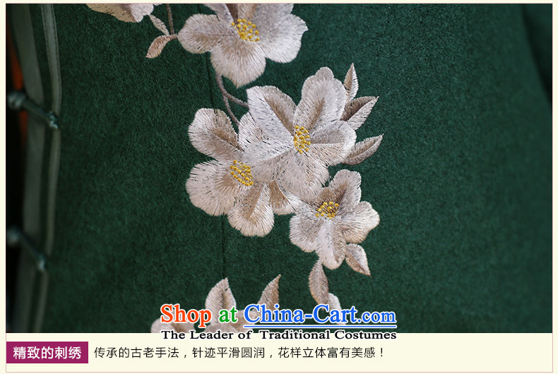 Chinese Classic long-sleeved embroidery about ethnic purge cheongsam dress 2015 new autumn and winter improved stylish Chinese Dress female cyan - 15 days pre-sale prices, pictures, XL brand platters! The elections are supplied in the national character of distribution, so action, buy now enjoy more preferential! As soon as possible.
