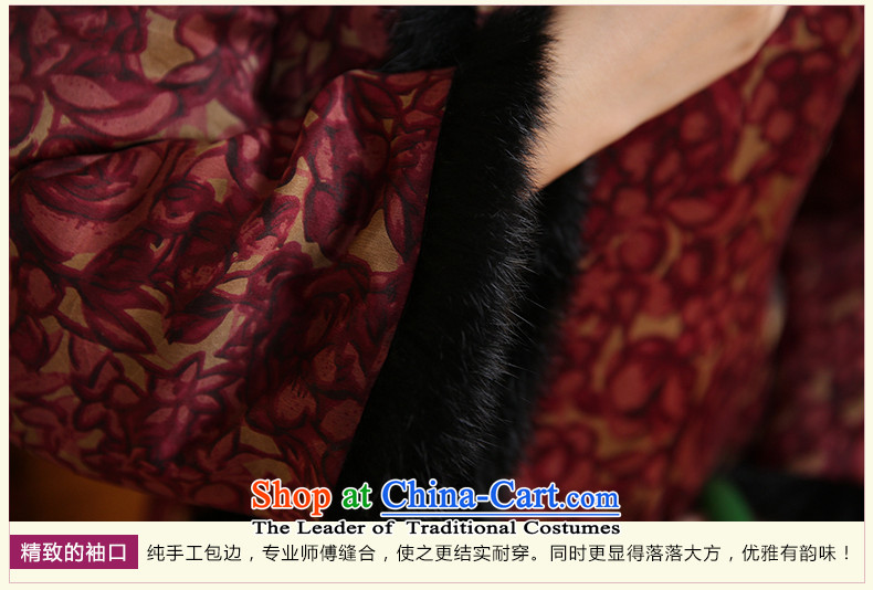 China Ethnic classic silk and cotton yarn folder cloud of incense thick long-sleeved daily Chinese cheongsam dress 2015 new autumn and winter suit - 15 days pre-sale prices, pictures, M brand platters! The elections are supplied in the national character of distribution, so action, buy now enjoy more preferential! As soon as possible.