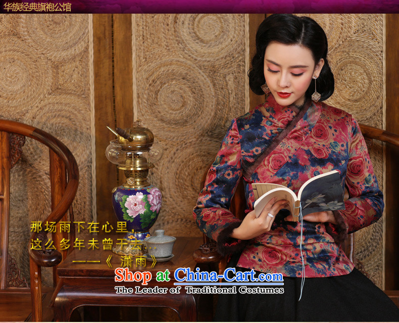 China Ethnic classic silk and cotton yarn folder cloud of incense thick Tang Dynasty of Korea wind women improved CHINESE CHEONGSAM shirt autumn and winter suit - 15 days pre-sale prices, pictures, XXXL brand platters! The elections are supplied in the national character of distribution, so action, buy now enjoy more preferential! As soon as possible.