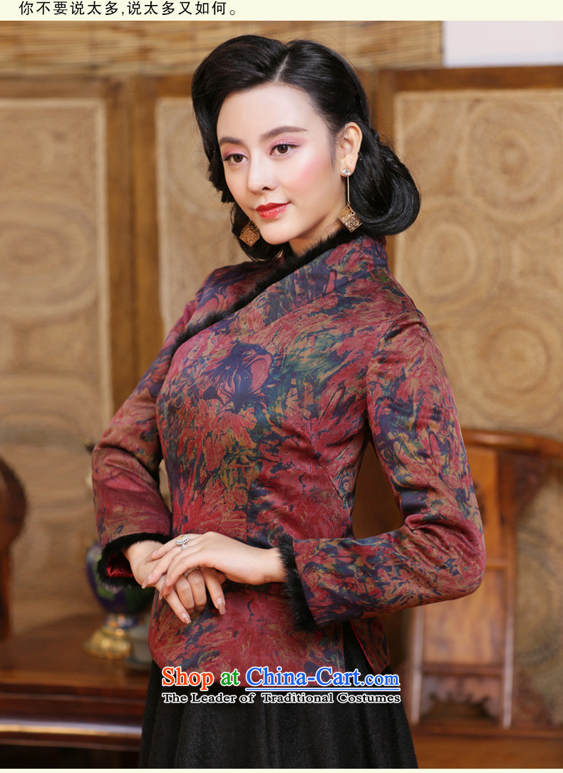 China Ethnic classic silk and cotton yarn folder cloud of incense thick Tang Dynasty of Korea Women's improved qipao wind jacket for winter 2015 suit - 15 days pre-sale prices, pictures, XL brand platters! The elections are supplied in the national character of distribution, so action, buy now enjoy more preferential! As soon as possible.