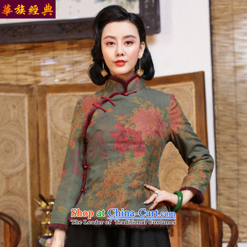 China Ethnic classic silk silk textile yarn Tang dynasty cloud of incense, stylish shirt qipao improved chinese women Fall/Winter Collections suit - 15 days pre-sale S, China Ethnic Classic (HUAZUJINGDIAN) , , , shopping on the Internet