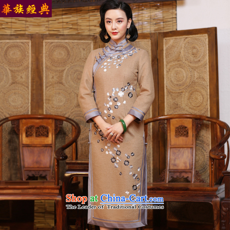 China Ethnic classic autumn and winter feed qipao? long long-sleeved retro improved new stylish Sau San 2015 Chinese Dress Suit - 15 days pre-sale XXL, Wah-Classic (HUAZUJINGDIAN) , , , shopping on the Internet