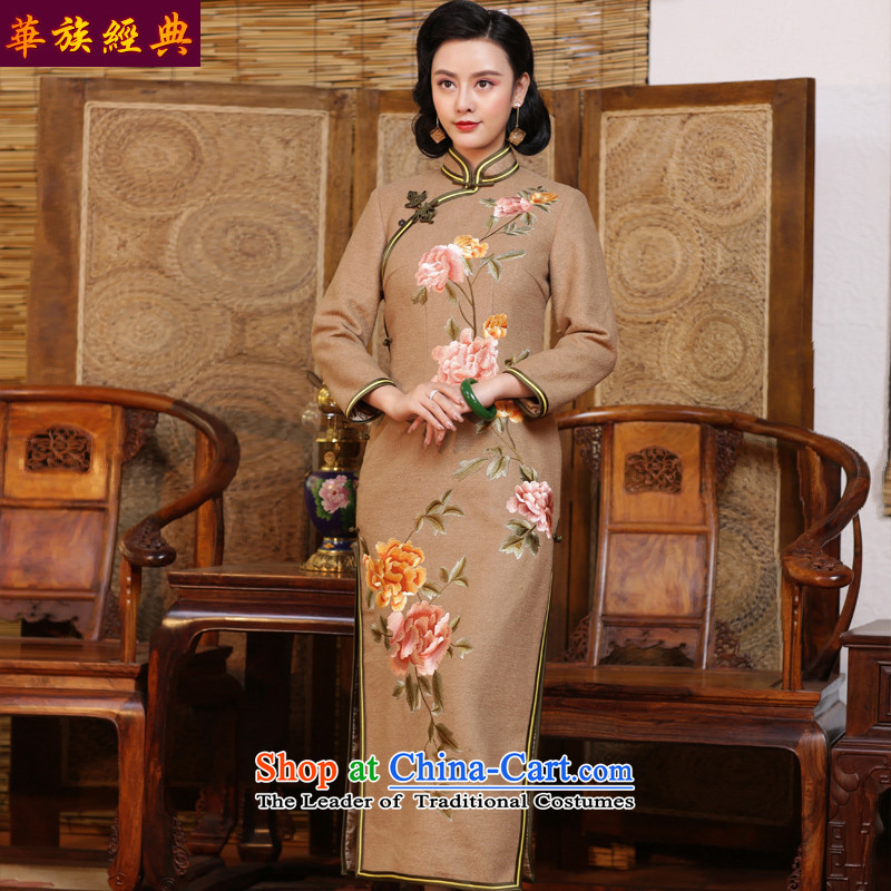 Chinese Classic embroidery retro-arts gross? Tang dynasty cheongsam dress retro female Chinese improved 2015 Fall/Winter Collections suit - 15 days pre-sale XXL, Wah-Classic (HUAZUJINGDIAN) , , , shopping on the Internet