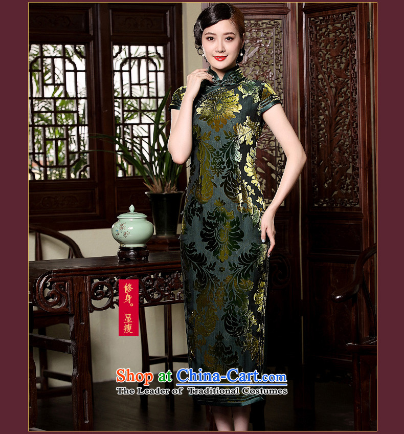 The seal of the new Silk burned down improved long qipao gown annual meeting of nostalgia for the high-end model mother dresses green XXL picture, prices, brand platters! The elections are supplied in the national character of distribution, so action, buy now enjoy more preferential! As soon as possible.