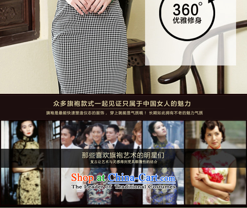 The Seal of 2015 chidori grid long silk cheongsam dress elegant Chinese daily, the Republic of Korea cheongsam dress photo color L picture, prices, brand platters! The elections are supplied in the national character of distribution, so action, buy now enjoy more preferential! As soon as possible.