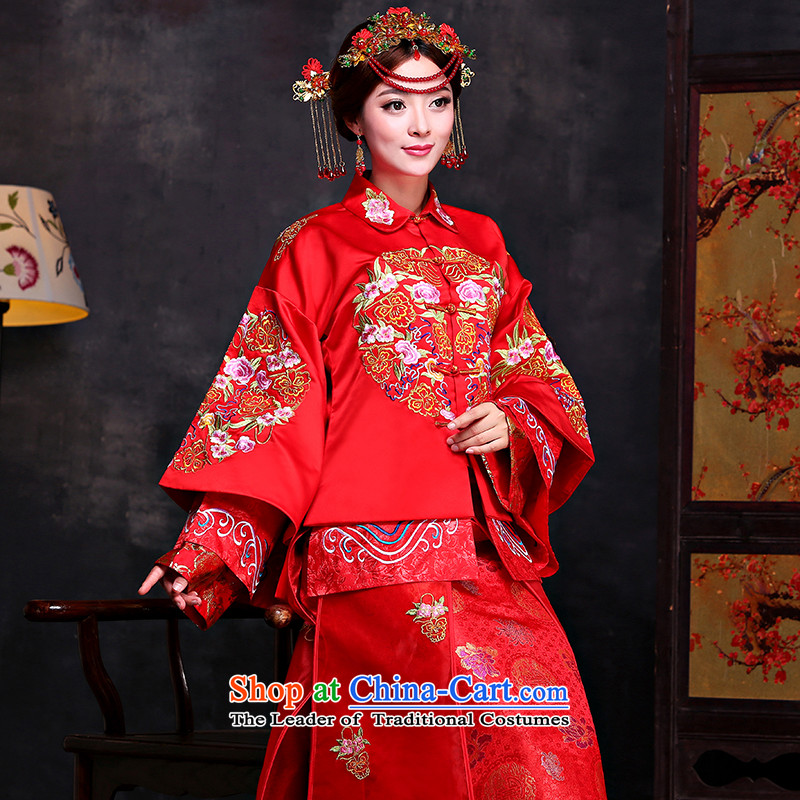 Sepia Chinese classics to the southern bride dress marriage services red dragon qipao bows should start with the wedding dress Sau Wo Service RED M, Mrs Alexa Lam Roundup , , , shopping on the Internet