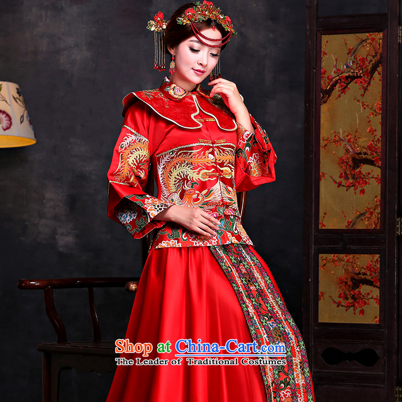 Sau Wo Service retro-wo service brides Chinese wedding dress uniform red dragon qipao bows should start with the wedding dress red S, Mrs Alexa Lam Roundup , , , shopping on the Internet