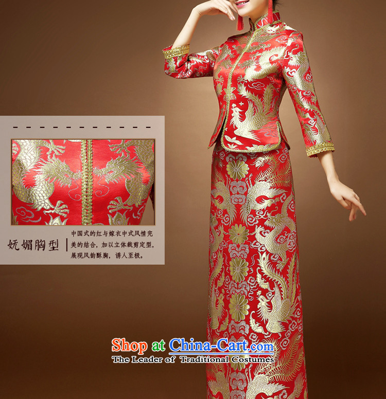 The privilege of serving the dragon and the use of the bride-leung bows services qipao Soo Wo Service Chinese wedding dress wedding dress use skirt the dragon cheongsam + model with 68 Head Ornaments L picture, prices, brand platters! The elections are supplied in the national character of distribution, so action, buy now enjoy more preferential! As soon as possible.