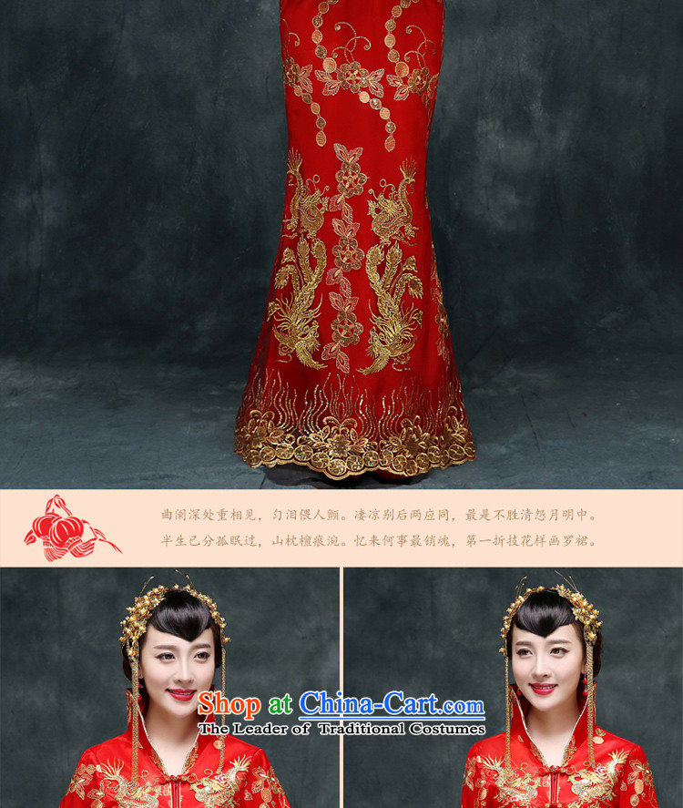 The privilege of serving the dragon-leung also serving long) bows bride winter new retro qipao wedding dress Soo-wo services use a score of 9 to the dragon cuff + model with 158 Head Ornaments 2XL Photo, prices, brand platters! The elections are supplied in the national character of distribution, so action, buy now enjoy more preferential! As soon as possible.
