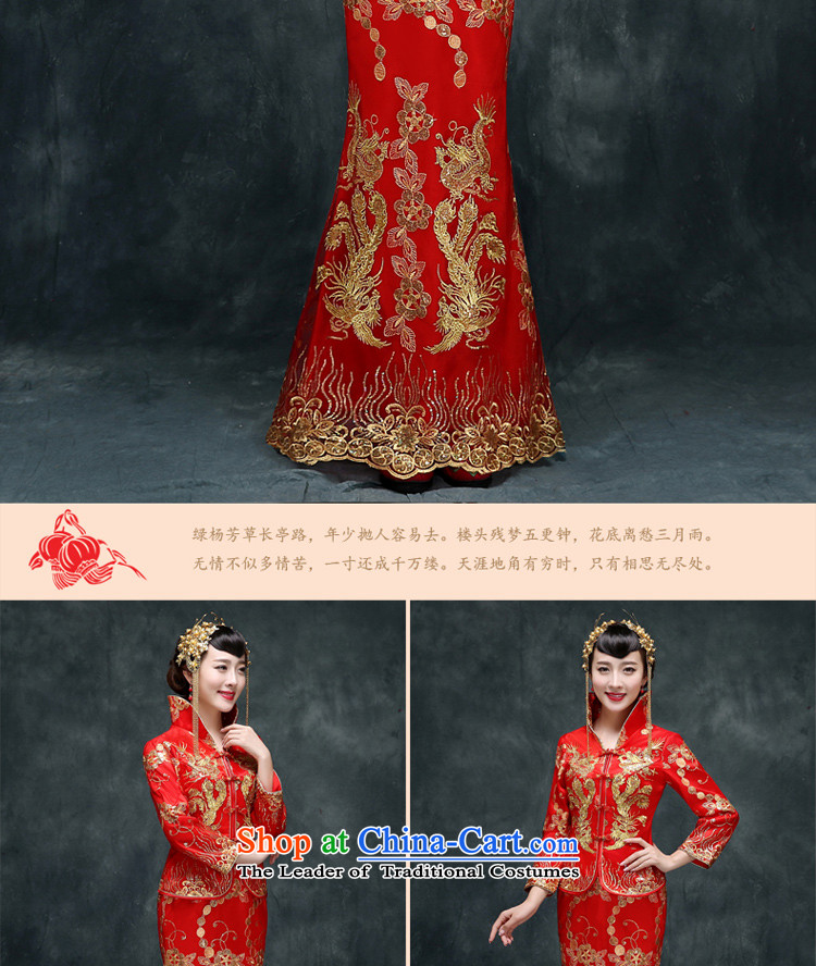The privilege of serving the dragon-leung also serving long) bows bride winter new retro qipao wedding dress Soo-wo services use a score of 9 to the dragon cuff + model with 158 Head Ornaments 2XL Photo, prices, brand platters! The elections are supplied in the national character of distribution, so action, buy now enjoy more preferential! As soon as possible.