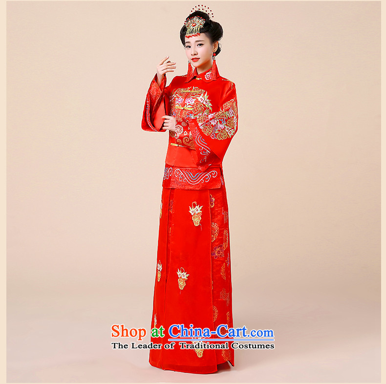 Sau Wo Service bridal dresses Chinese wedding dress autumn 2015 new bows wedding dress qipao Soo kimono red retro M chest around 95 pictures, prices, brand platters! The elections are supplied in the national character of distribution, so action, buy now enjoy more preferential! As soon as possible.