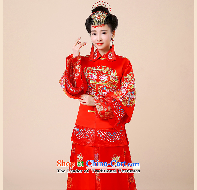 Sau Wo Service bridal dresses Chinese wedding dress autumn 2015 new bows wedding dress qipao Soo kimono red retro M chest around 95 pictures, prices, brand platters! The elections are supplied in the national character of distribution, so action, buy now enjoy more preferential! As soon as possible.