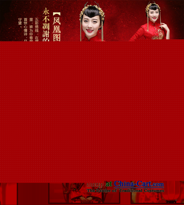 The privilege of serving good red Chinese qipao bows Service Bridal wedding dress retro improved long long-sleeved large stylish code 7 cuff long skirt + model with 158 Head Ornaments XL Photo, prices, brand platters! The elections are supplied in the national character of distribution, so action, buy now enjoy more preferential! As soon as possible.