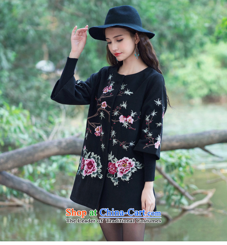 Gross? 2015 autumn and winter coats new ethnic embroidery in long-sleeved jacket women in Sau San FZ559 5XL black picture, prices, brand platters! The elections are supplied in the national character of distribution, so action, buy now enjoy more preferential! As soon as possible.