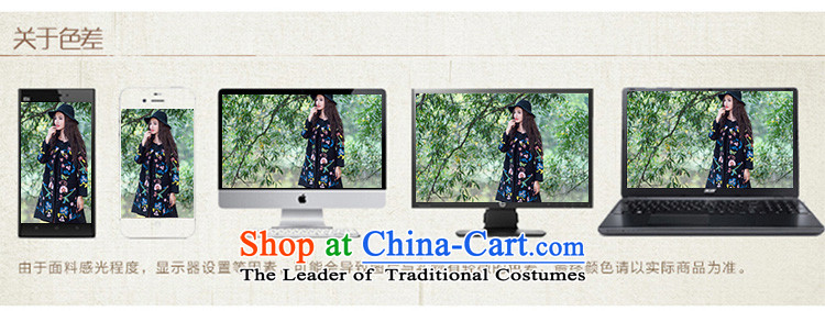 2015 Autumn and winter ethnic new embroidered neck long coats of female FZ559? 3XL black picture, prices, brand platters! The elections are supplied in the national character of distribution, so action, buy now enjoy more preferential! As soon as possible.