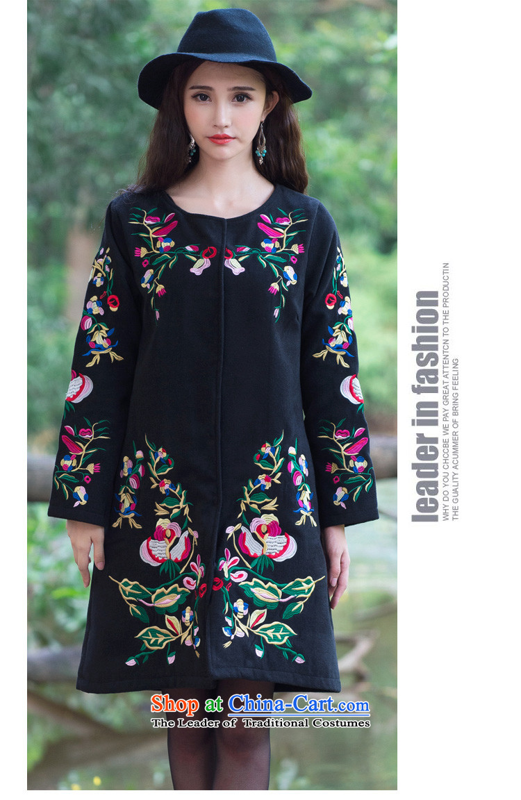 Gross? 2015 autumn and winter coats new ethnic embroidery in long long-sleeved jacket female FZ559 Sau San black 5XL picture, prices, brand platters! The elections are supplied in the national character of distribution, so action, buy now enjoy more preferential! As soon as possible.