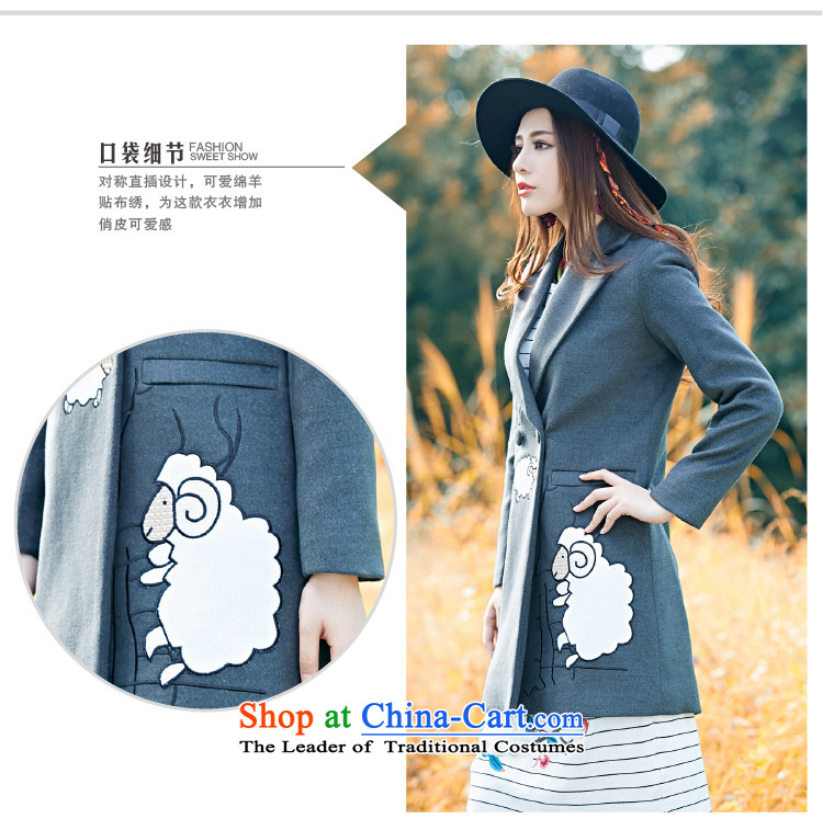 The literary van 2015 winter new characteristics posted embroidery temperament lapel long jacket FZ559 gross? carbon L picture, prices, brand platters! The elections are supplied in the national character of distribution, so action, buy now enjoy more preferential! As soon as possible.