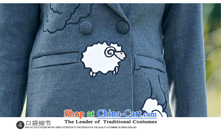 The literary van 2015 winter new characteristics posted embroidery temperament lapel long jacket FZ559 gross? carbon L picture, prices, brand platters! The elections are supplied in the national character of distribution, so action, buy now enjoy more preferential! As soon as possible.