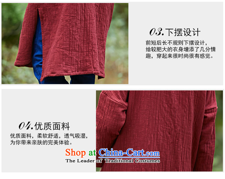 National Van 2015 autumn and winter new women's temperament pure color large loose cotton linen in long thin coat FZ559 wine red are code picture, prices, brand platters! The elections are supplied in the national character of distribution, so action, buy now enjoy more preferential! As soon as possible.