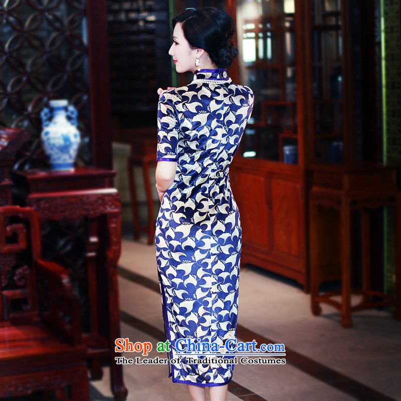 After a day of Republic of Korea in the autumn of 2015, the wind of daily Qipao Length of nostalgia for the improvement of Chinese President dresses 5,442 (5,442 ( M, recreation wind.... suit shopping on the Internet