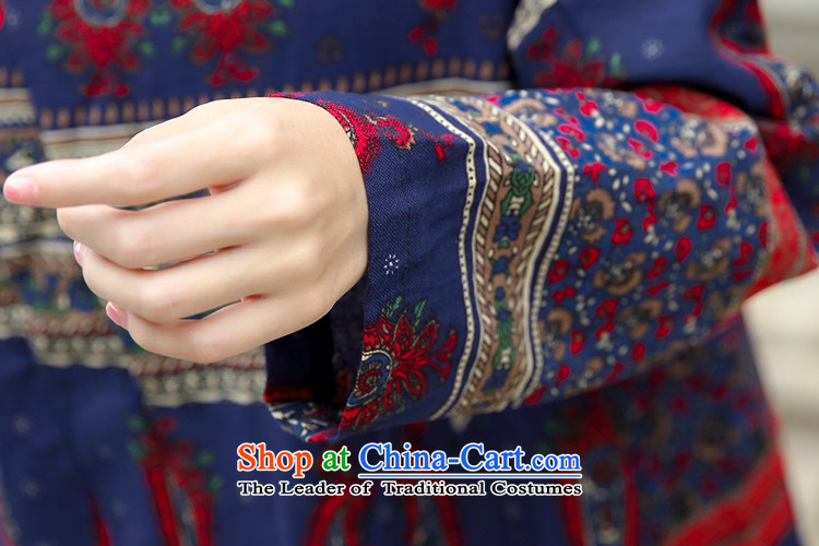 2015 Autumn and winter ethnic new dress is traversed by the three goals of long-sleeved pins snap 0700 Skirt FZ559 blue are code picture, prices, brand platters! The elections are supplied in the national character of distribution, so action, buy now enjoy more preferential! As soon as possible.