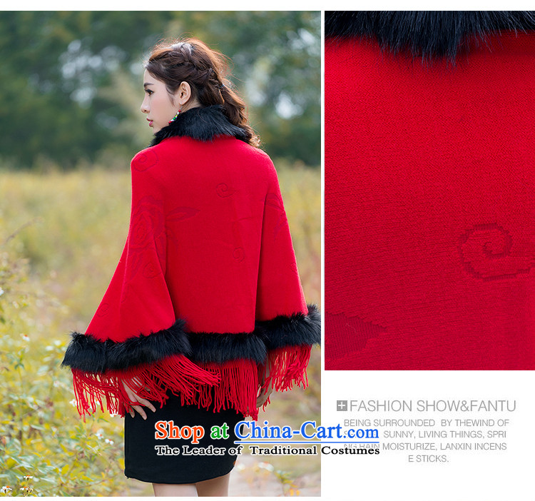 2015 Autumn and winter ethnic new woolen knitted jackets loose collar stitching shawl Nagymaros FZ559 female red are code picture, prices, brand platters! The elections are supplied in the national character of distribution, so action, buy now enjoy more preferential! As soon as possible.